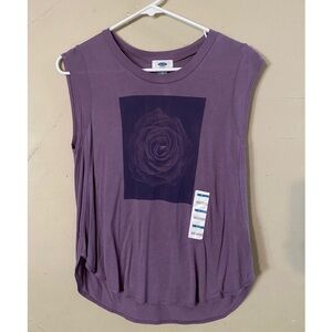 NWT Soft Old Navy Purple Rose Tee